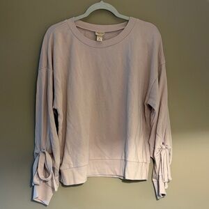 Mossimo Supply Co. Light Purple Sweatshirt with Bow Sleeves